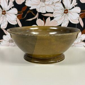 Signed Beautiful Pottery Ceramic Bowl 9.5”